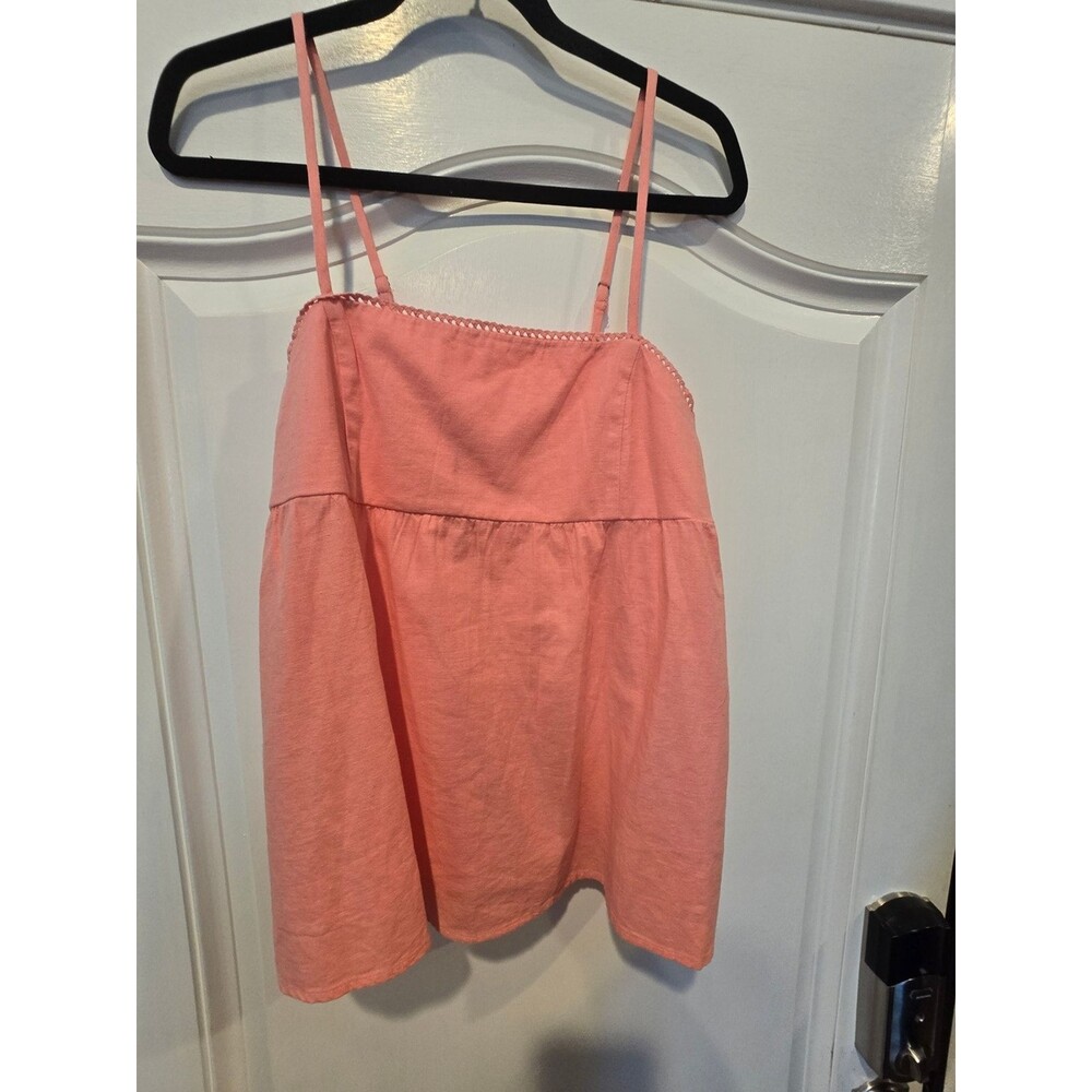 Abound Coral Spaghetti Strap (Adjustable) Tank Top. NWT